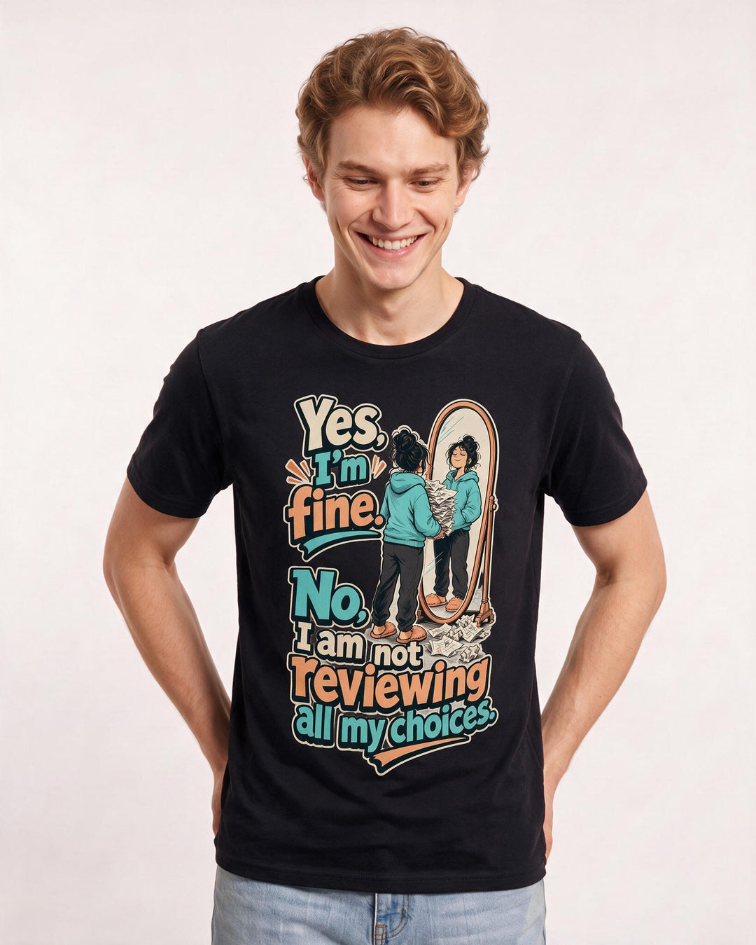 Meme Black T-Shirt for Men – Everyday Expression Graphic Tee product image 3