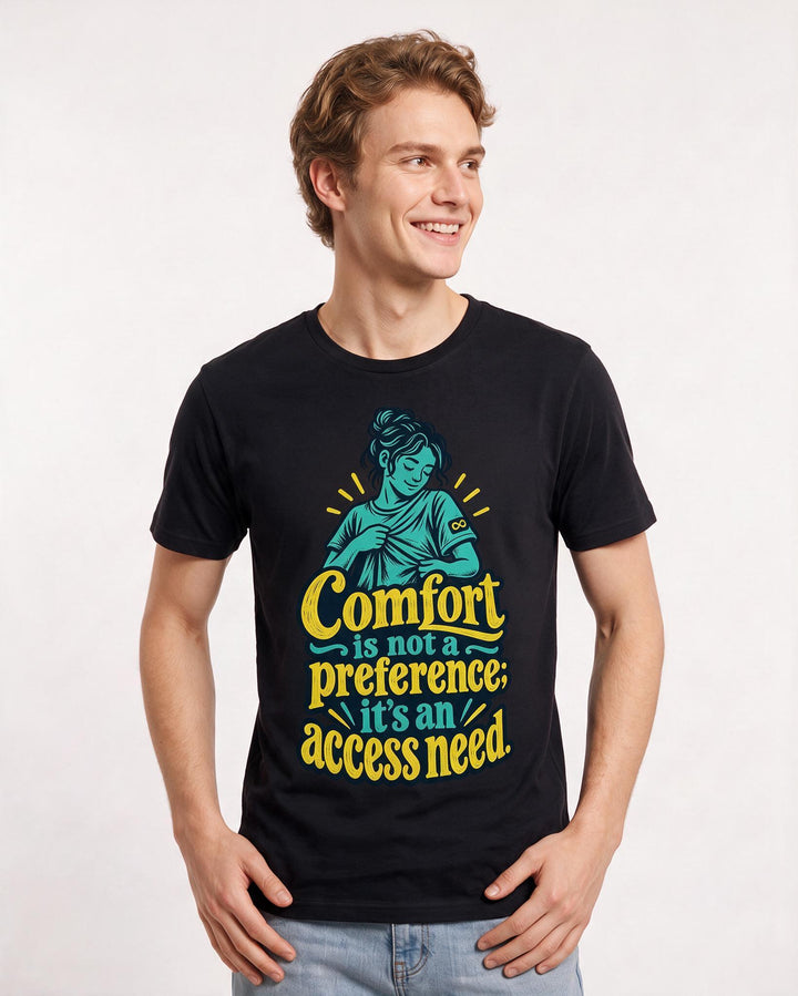 Neurodiversity Black T-Shirt for Men – Everyday Expression Graphic Tee product image 1