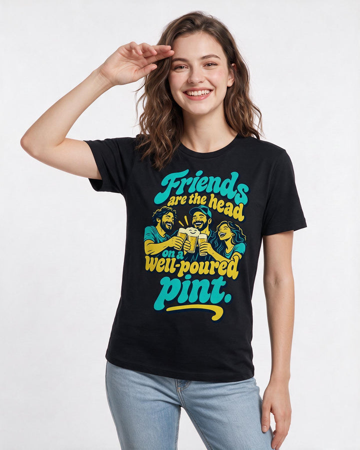 Beer Black T-Shirt for Women – Everyday Expression Graphic Tee product image 1