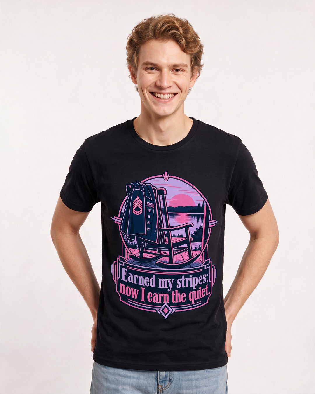 Veteran Black T-Shirt for Men – Everyday Expression Graphic Tee product image 1