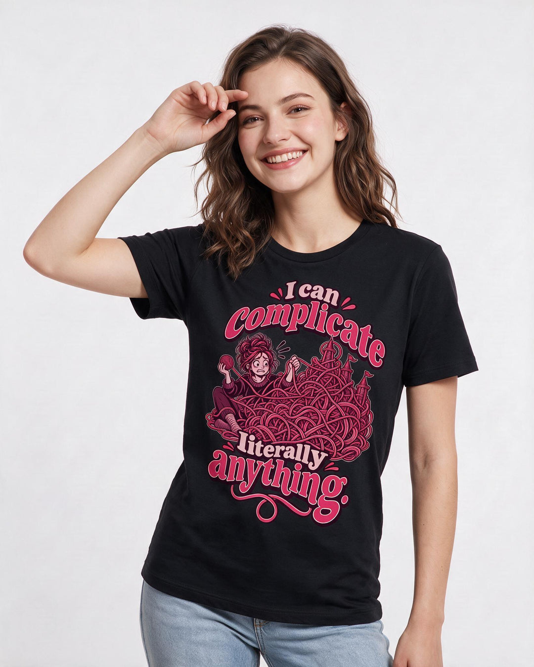 Meme Black T-Shirt for Women – Everyday Expression Graphic Tee product image 1
