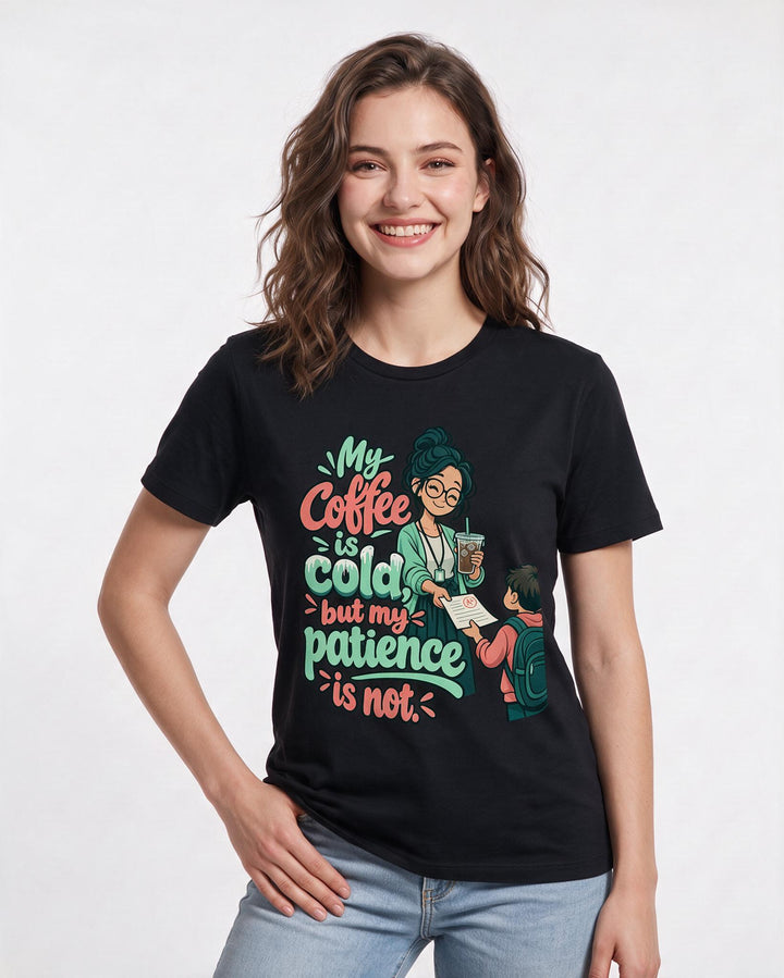 Teacher Black T-Shirt for Women – Everyday Expression Graphic Tee product image 1