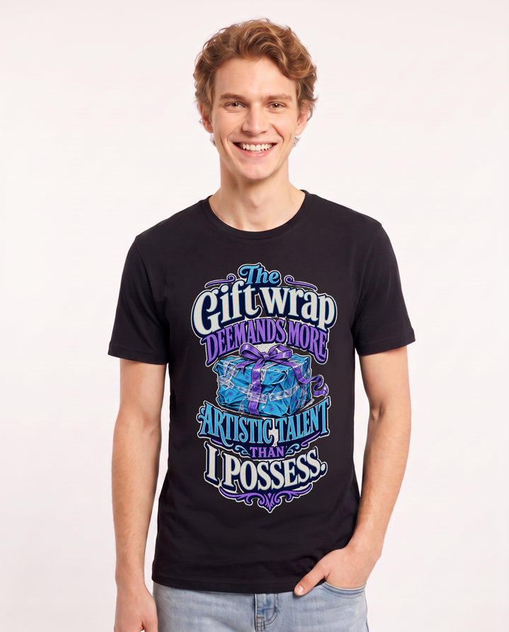 Christmas Black T-Shirt for Men – Holiday Theme Graphic Tee product image 3