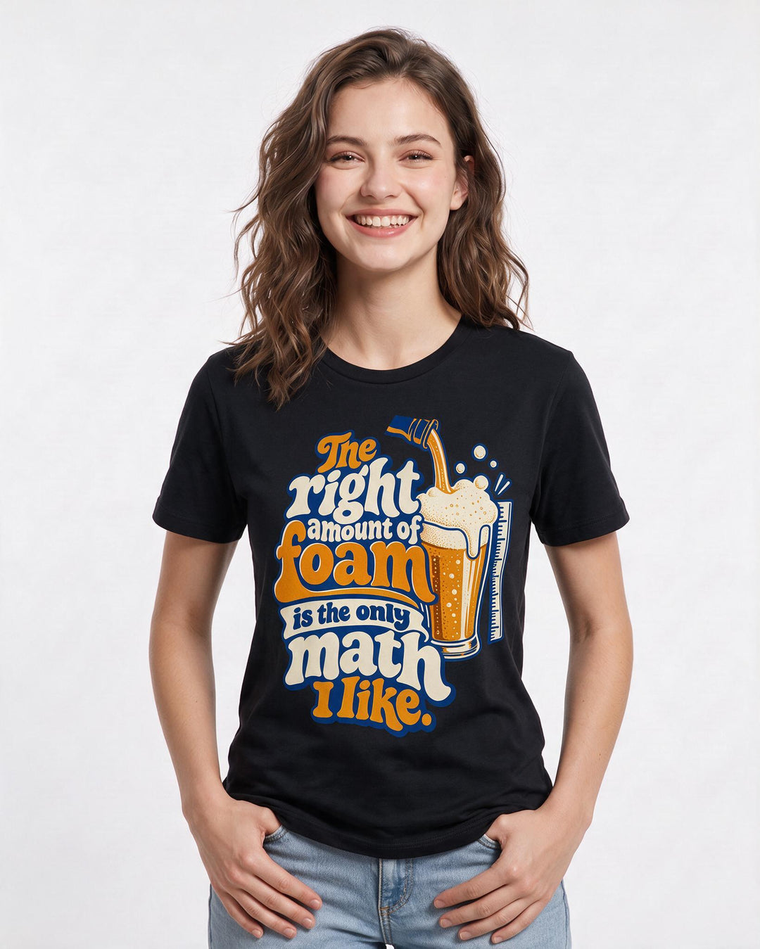 Beer Black T-Shirt for Women – Everyday Expression Graphic Tee product image 1