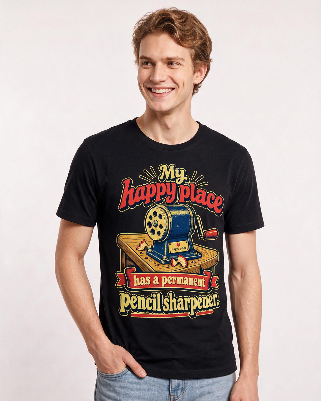 Teacher Black T-Shirt for Men – Everyday Expression Graphic Tee product image 1