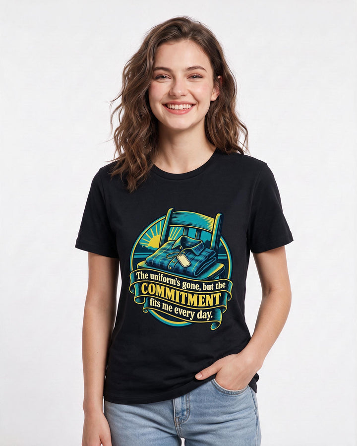 Veteran Black T-Shirt for Women – Everyday Expression Graphic Tee product image 1