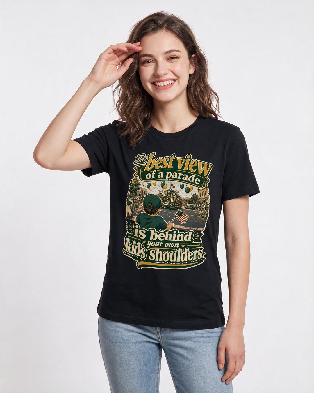 Patriotic Black T-Shirt for Women – Everyday Expression Graphic Tee product image 1
