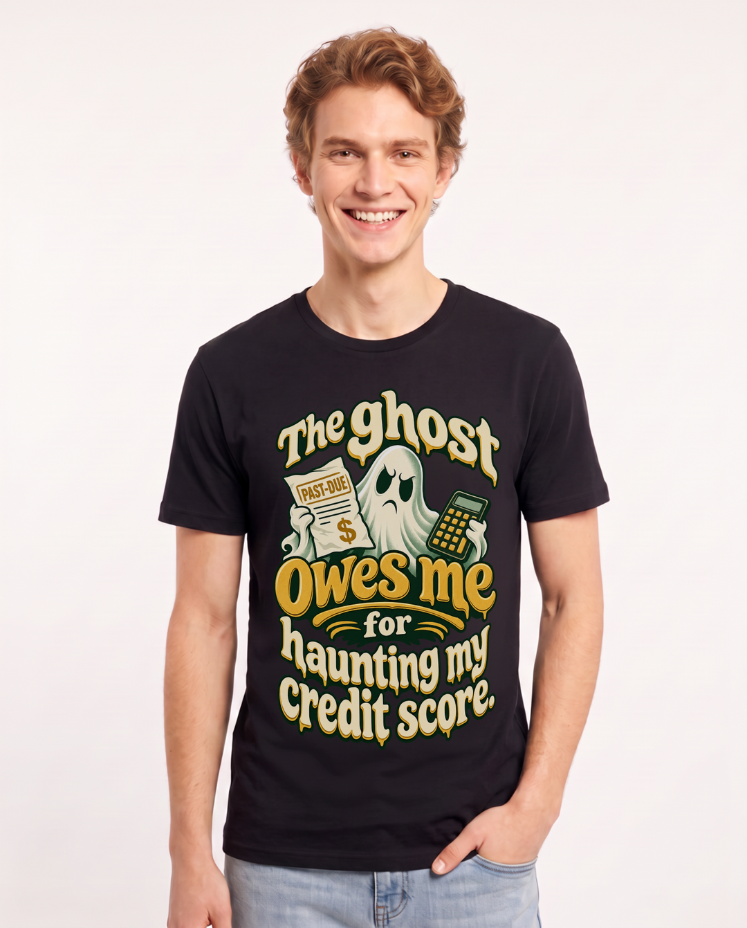 Halloween Black T-Shirt for Men – Halloween Theme Graphic Tee product image 3
