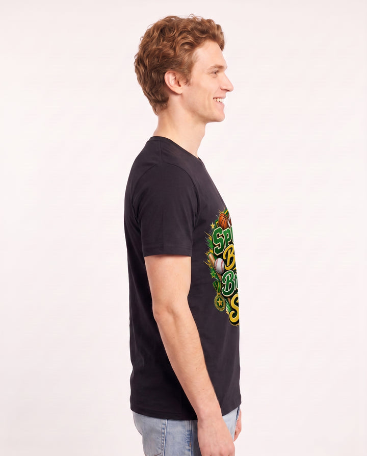 Sports Bond: Brother & Sister Men's Black T-Shirt product image 3