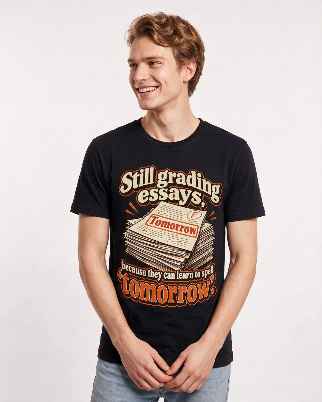Teacher Black T-Shirt for Men – Everyday Expression Graphic Tee product image 1