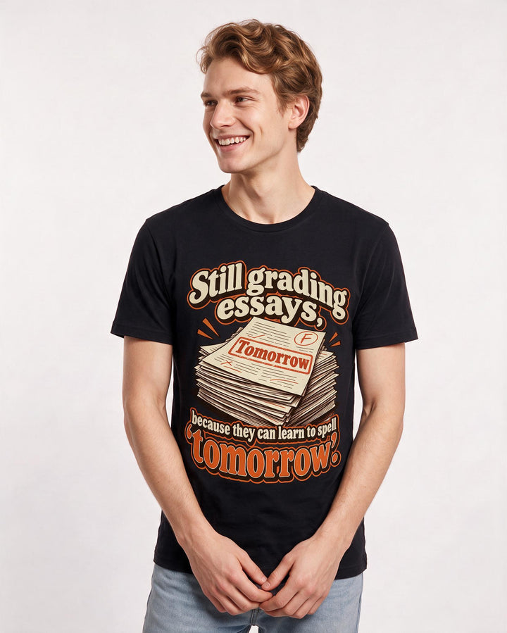 Teacher Black T-Shirt for Men – Everyday Expression Graphic Tee product image 1