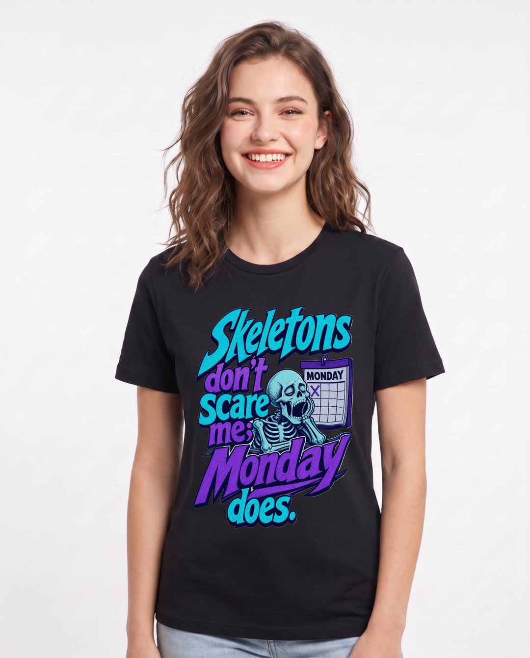Halloween Black T-Shirt for Women – Halloween Theme Graphic Tee product image 3
