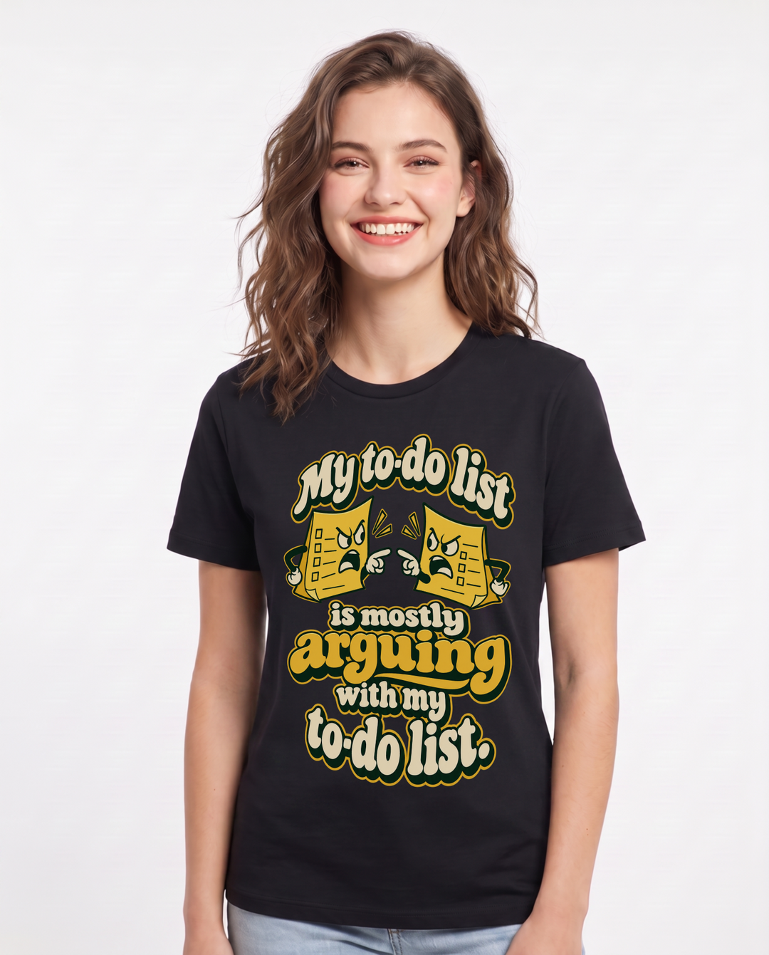 Meme Black T-Shirt for Women – Everyday Expression Graphic Tee product image 3