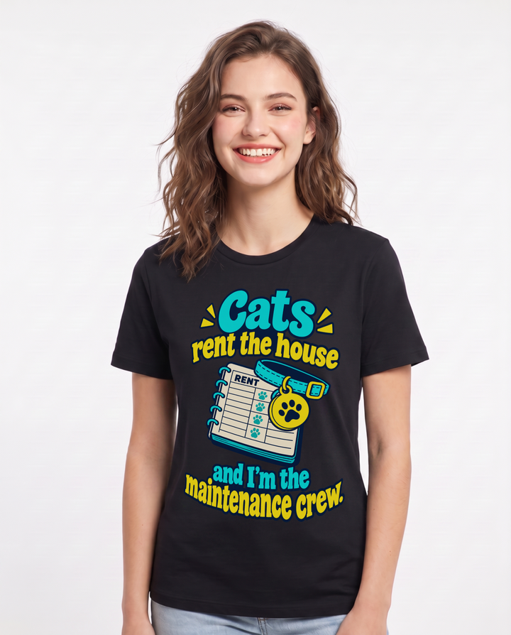 Cat Lover Black T-Shirt for Women – Everyday Expression Graphic Tee product image 3