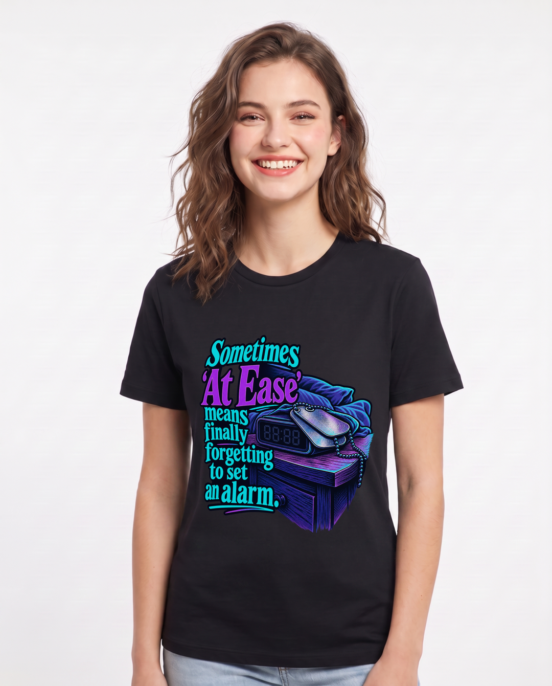 Veteran Black T-Shirt for Women – Everyday Expression Graphic Tee product image 3