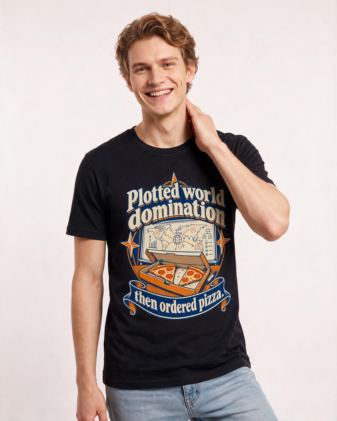 Couples Black T-Shirt for Men – Everyday Expression Graphic Tee product image 1
