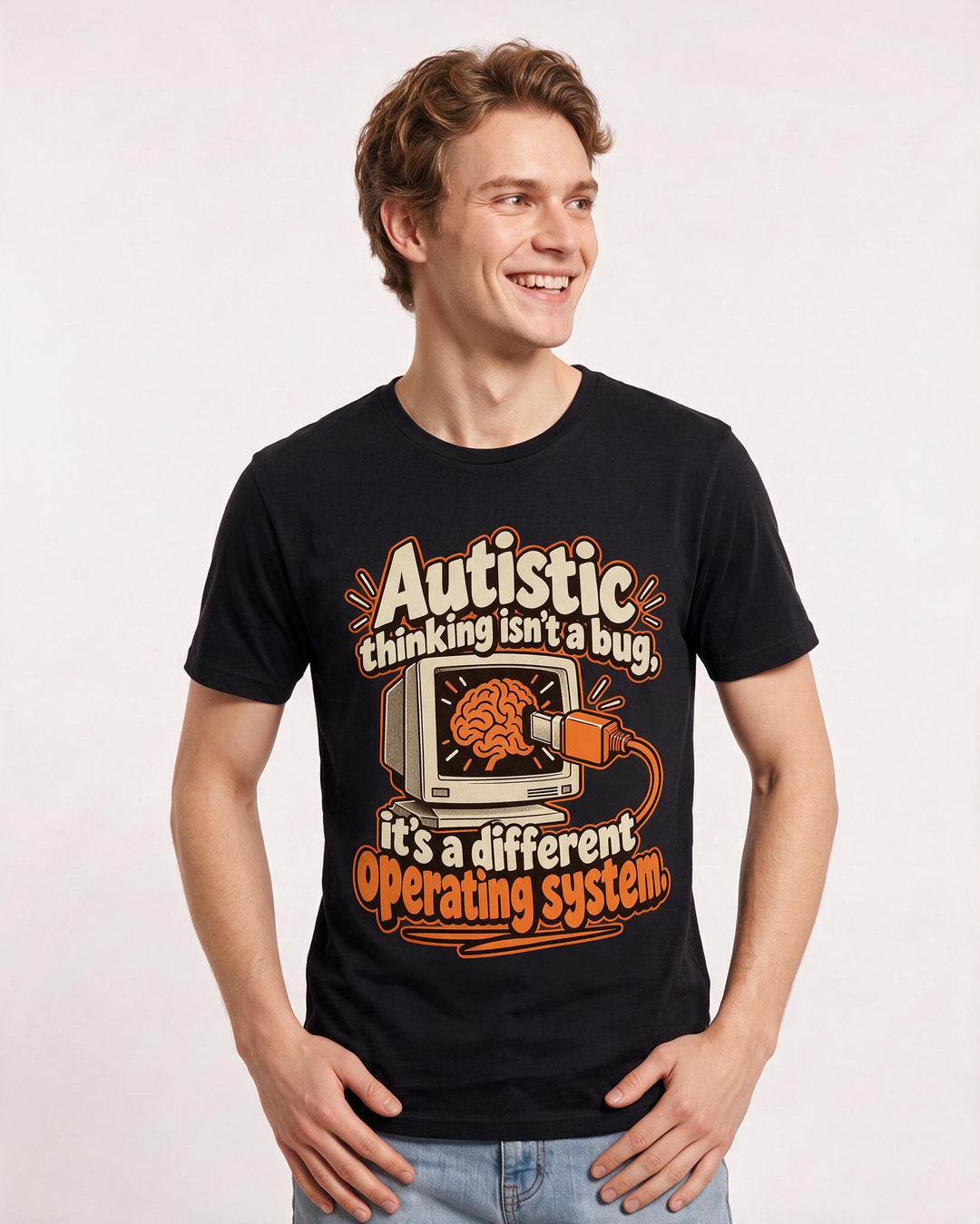 Neurodiversity Black T-Shirt for Men – Everyday Expression Graphic Tee product image 1