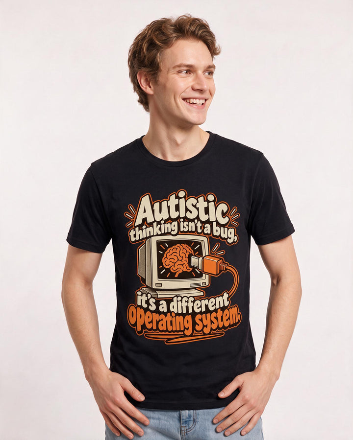Neurodiversity Black T-Shirt for Men – Everyday Expression Graphic Tee product image 1