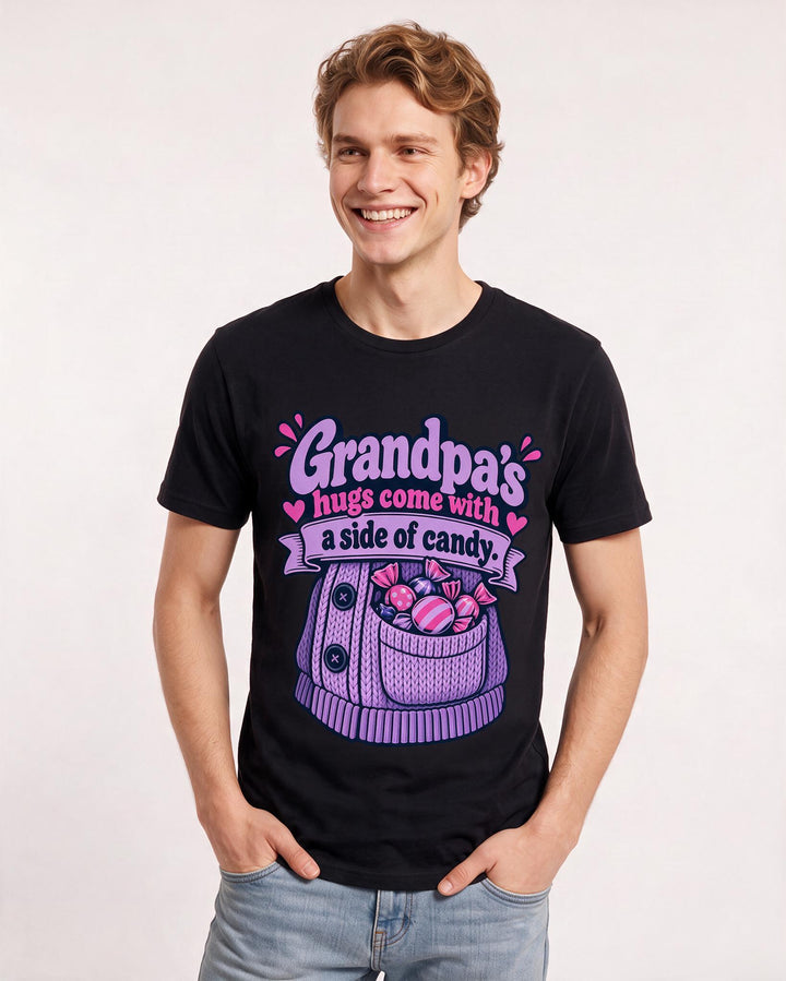 Grandparent Black T-Shirt for Men – Everyday Expression Graphic Tee product image 1
