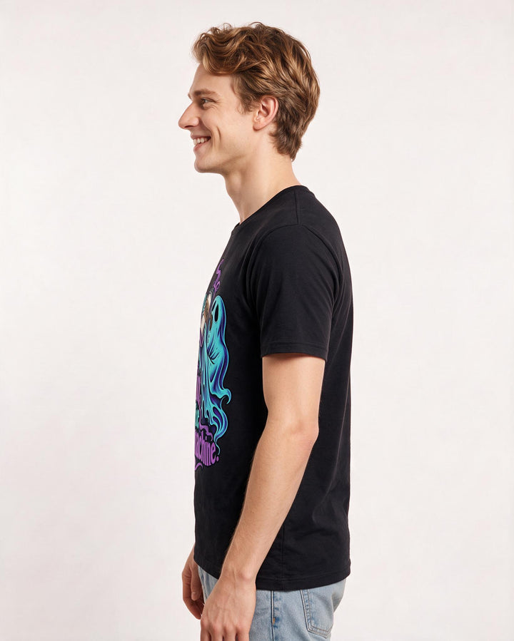 Halloween Black T-Shirt for Men – Halloween Theme Graphic Tee product image 2
