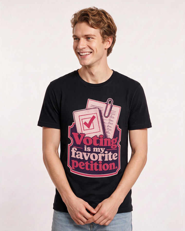 Political Statement Black T-Shirt for Men – Everyday Expression Graphic Tee product image 1