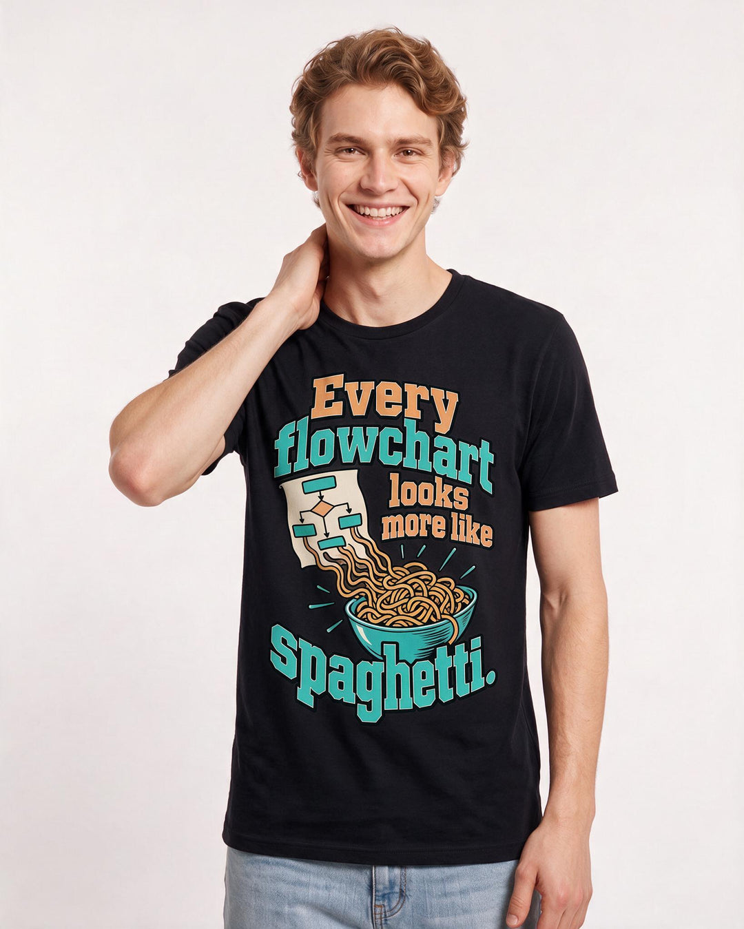 Neurodiversity Black T-Shirt for Men – Everyday Expression Graphic Tee product image 1