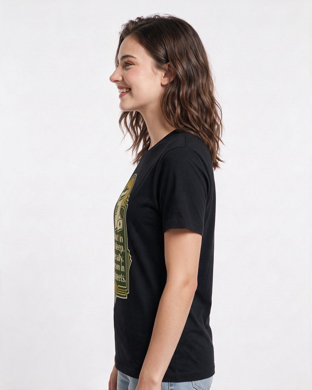 Nurse Gift Women's Black T-Shirt - I chart in my sleep. Literally. I product image 2