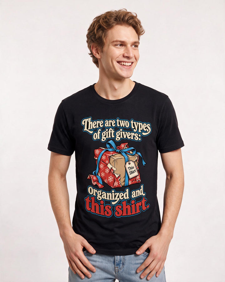 Christmas Black T-Shirt for Men – Holiday Theme Graphic Tee product image 1