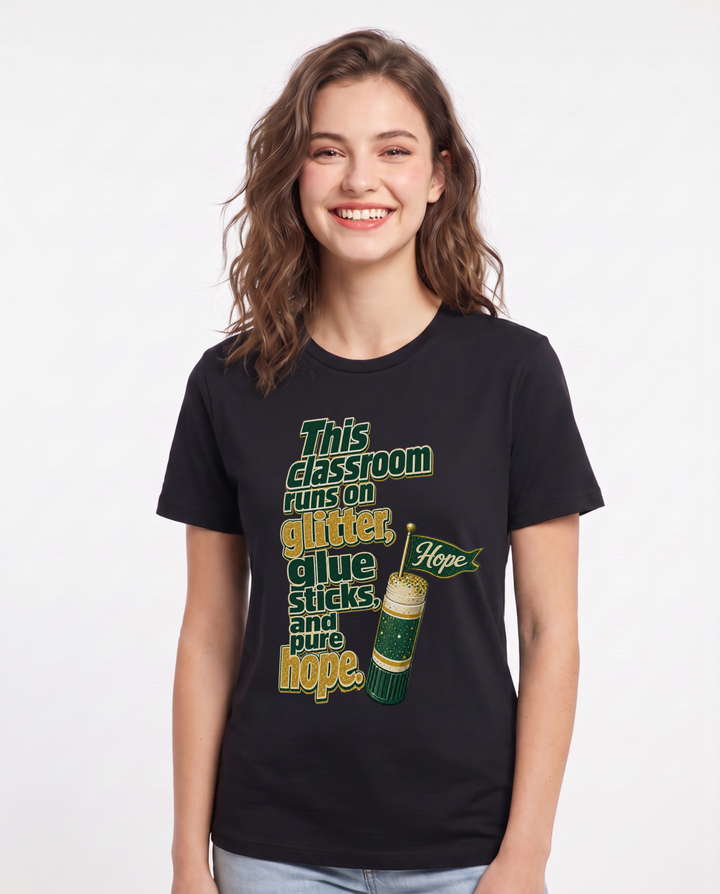 Teacher Black T-Shirt for Women – Everyday Expression Graphic Tee product image 3