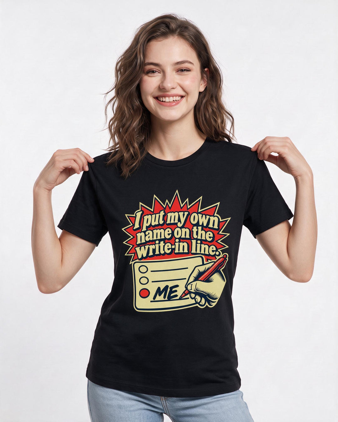 Political Statement Black T-Shirt for Women – Everyday Expression Graphic Tee product image 1