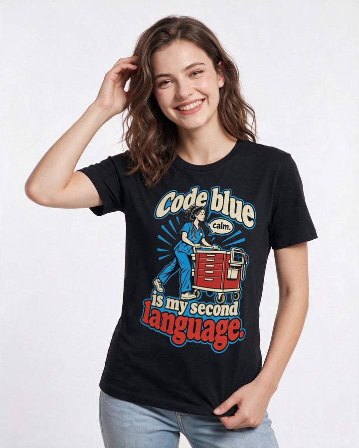 Nurse Black T-Shirt for Women – Nursing Life Graphic Tee product image 1