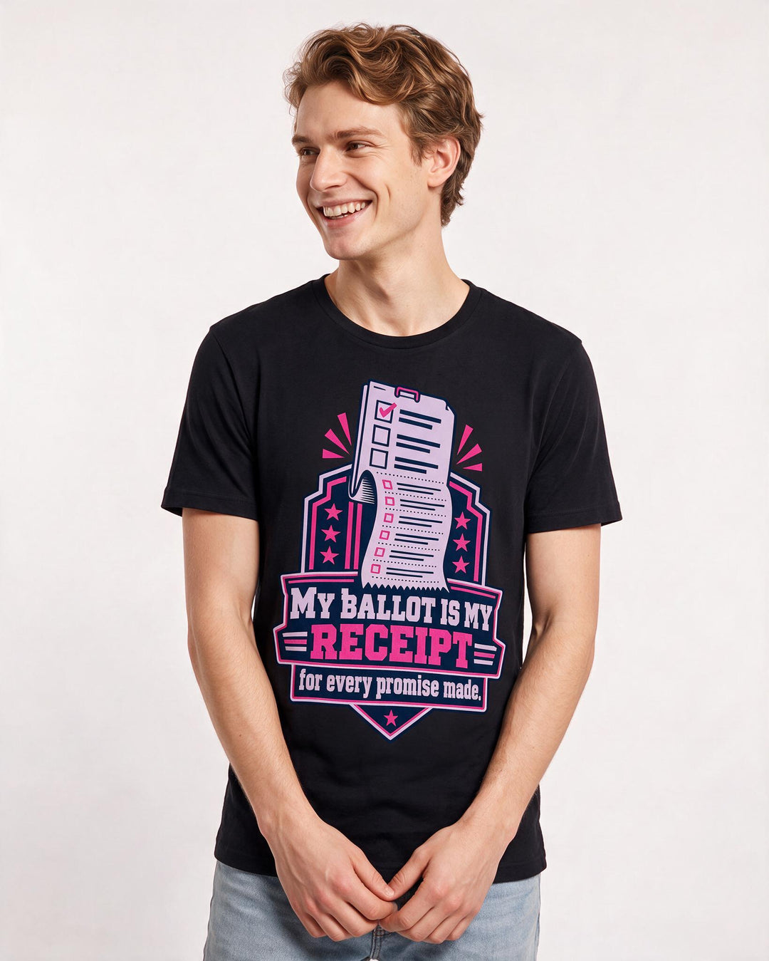Political Statement Black T-Shirt for Men – Everyday Expression Graphic Tee product image 1