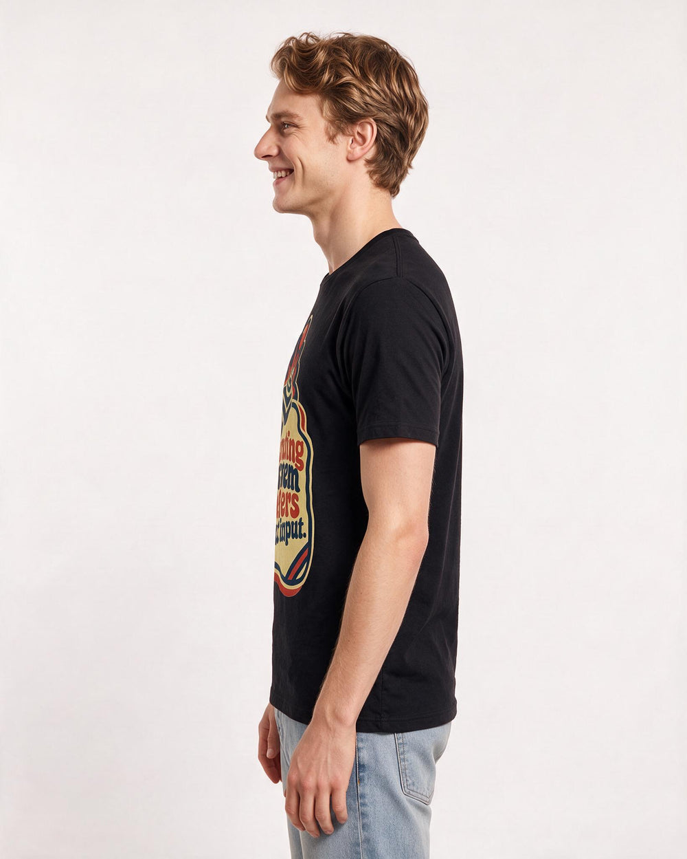 Graphic Men's Black T-Shirt - My operating system prefers direct product image 2