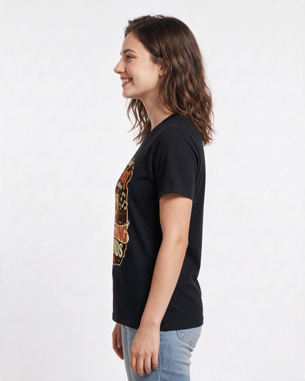 Christmas Black T-Shirt for Women – Holiday Theme Graphic Tee product image 2