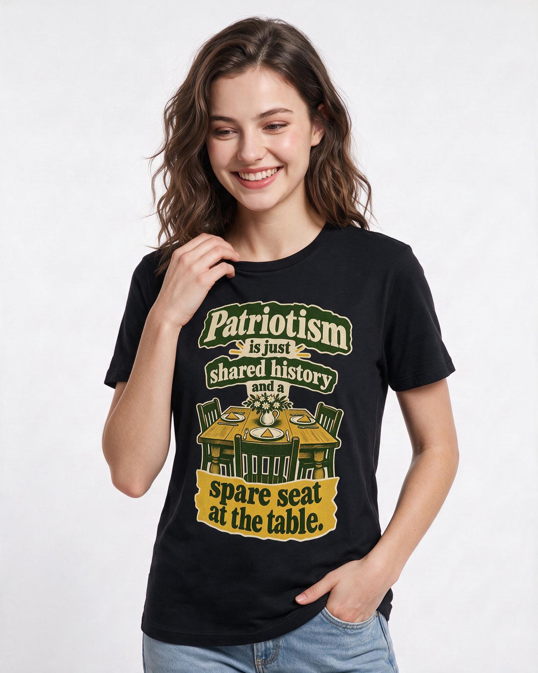 Patriotic Black T-Shirt for Women – Everyday Expression Graphic Tee product image 1