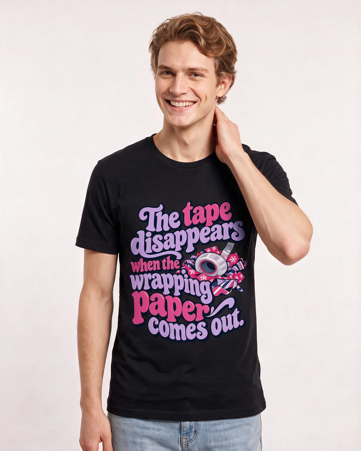 Christmas Black T-Shirt for Men – Holiday Theme Graphic Tee product image 1