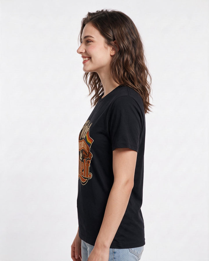 Pride Black T-Shirt for Women – Everyday Expression Graphic Tee product image 2