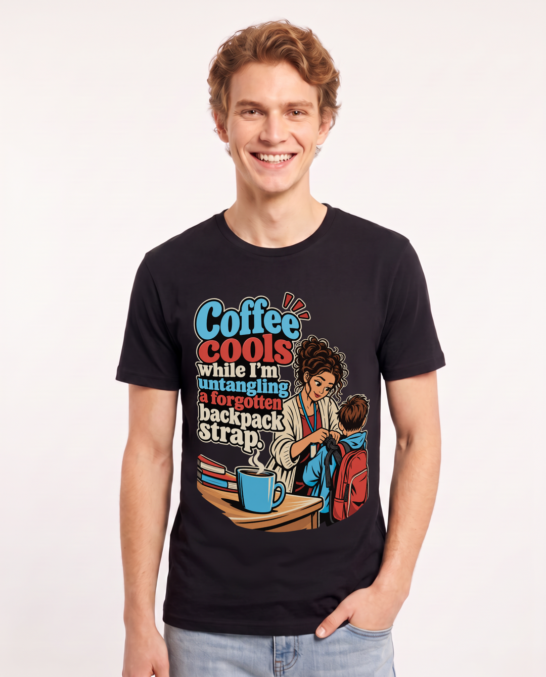 Teacher Black T-Shirt for Men – Everyday Expression Graphic Tee product image 3