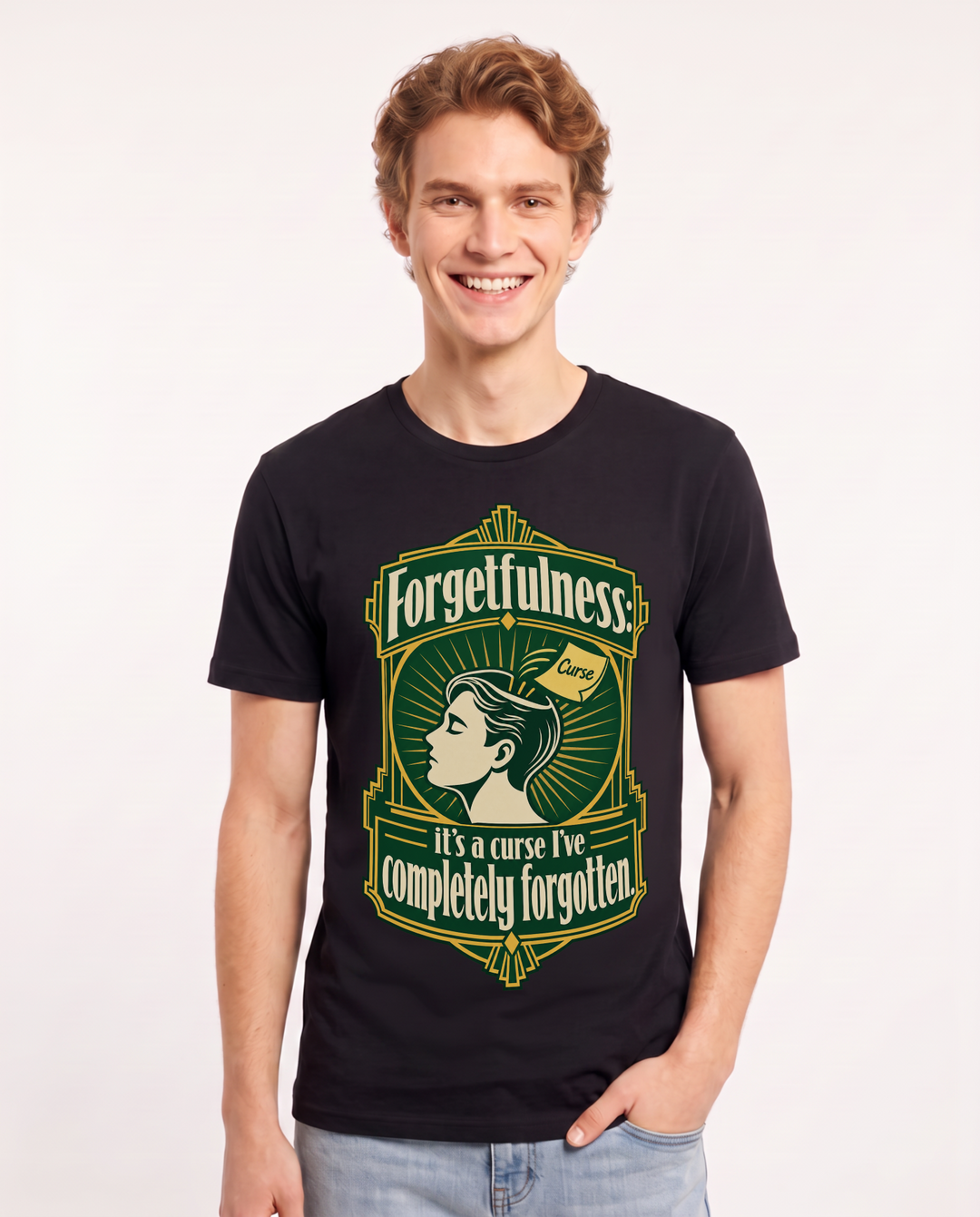 Meme Black T-Shirt for Men – Everyday Expression Graphic Tee product image 3