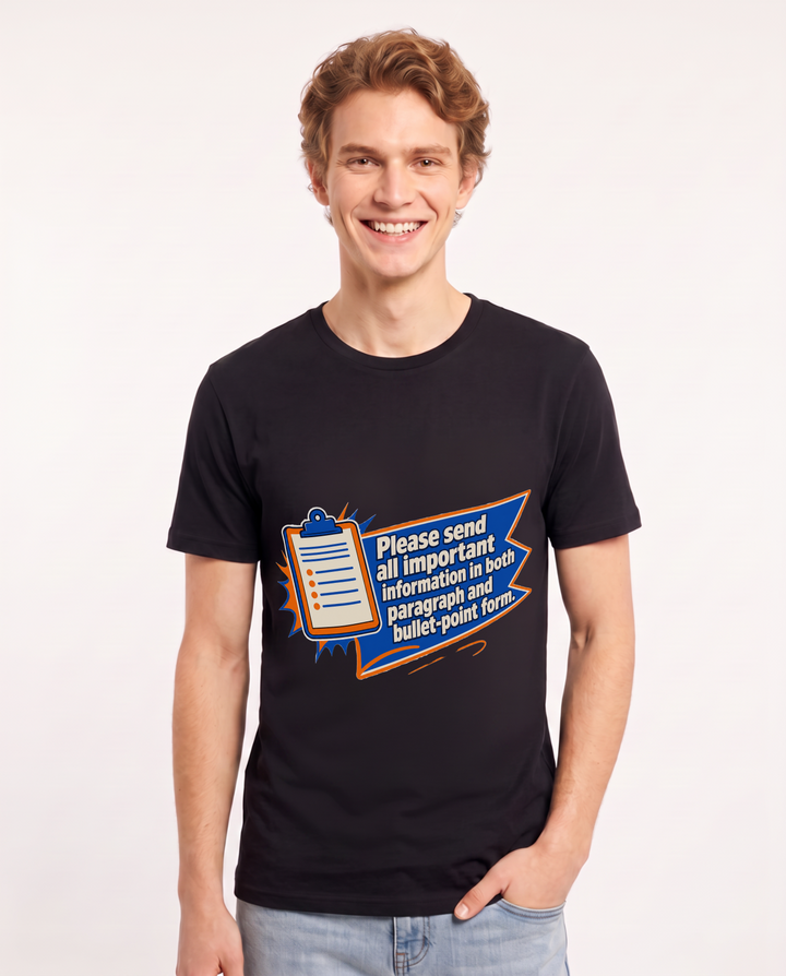 Graphic Men's Black T-Shirt - Please send all important information in product image 1