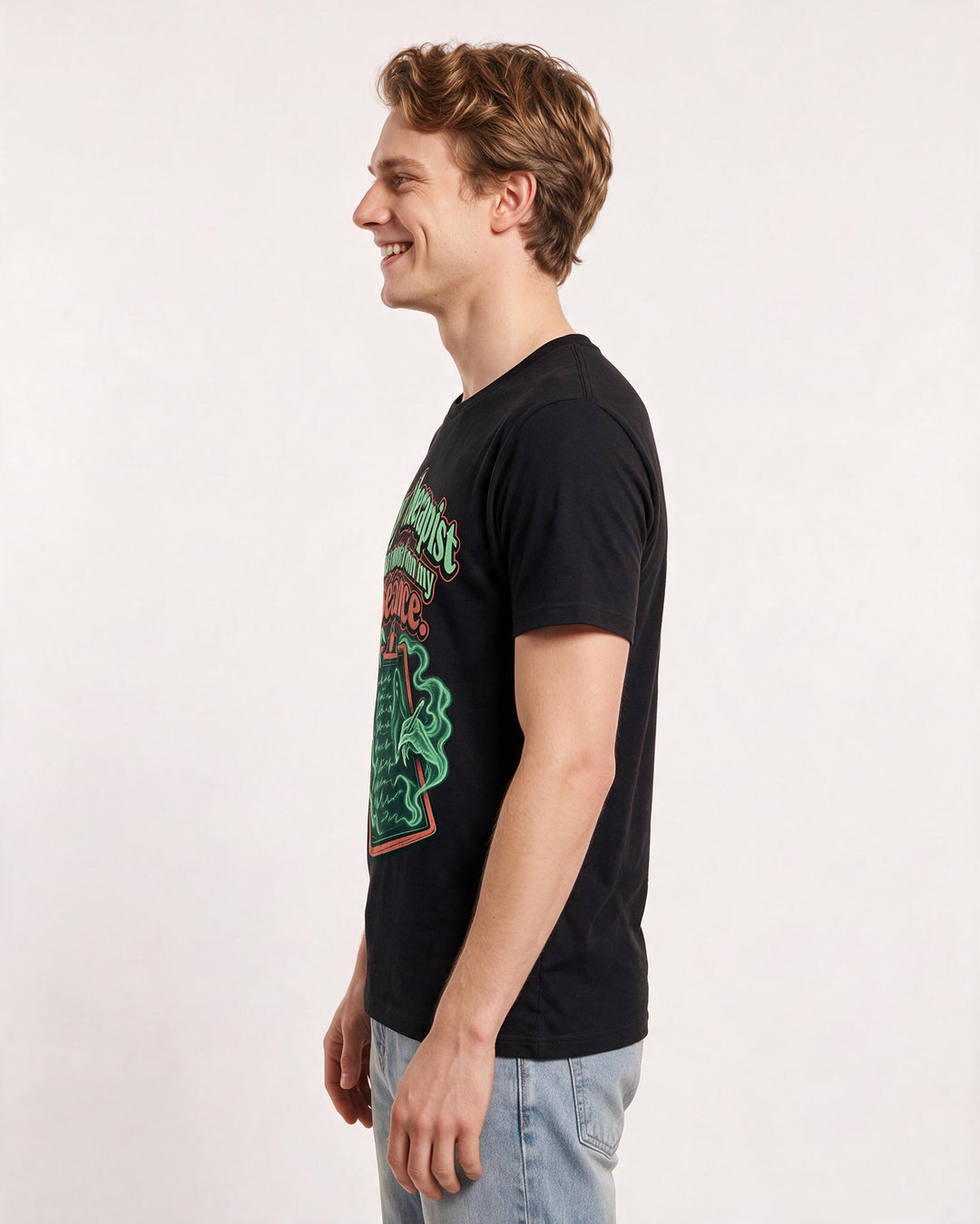 Halloween Black T-Shirt for Men – Halloween Theme Graphic Tee product image 2