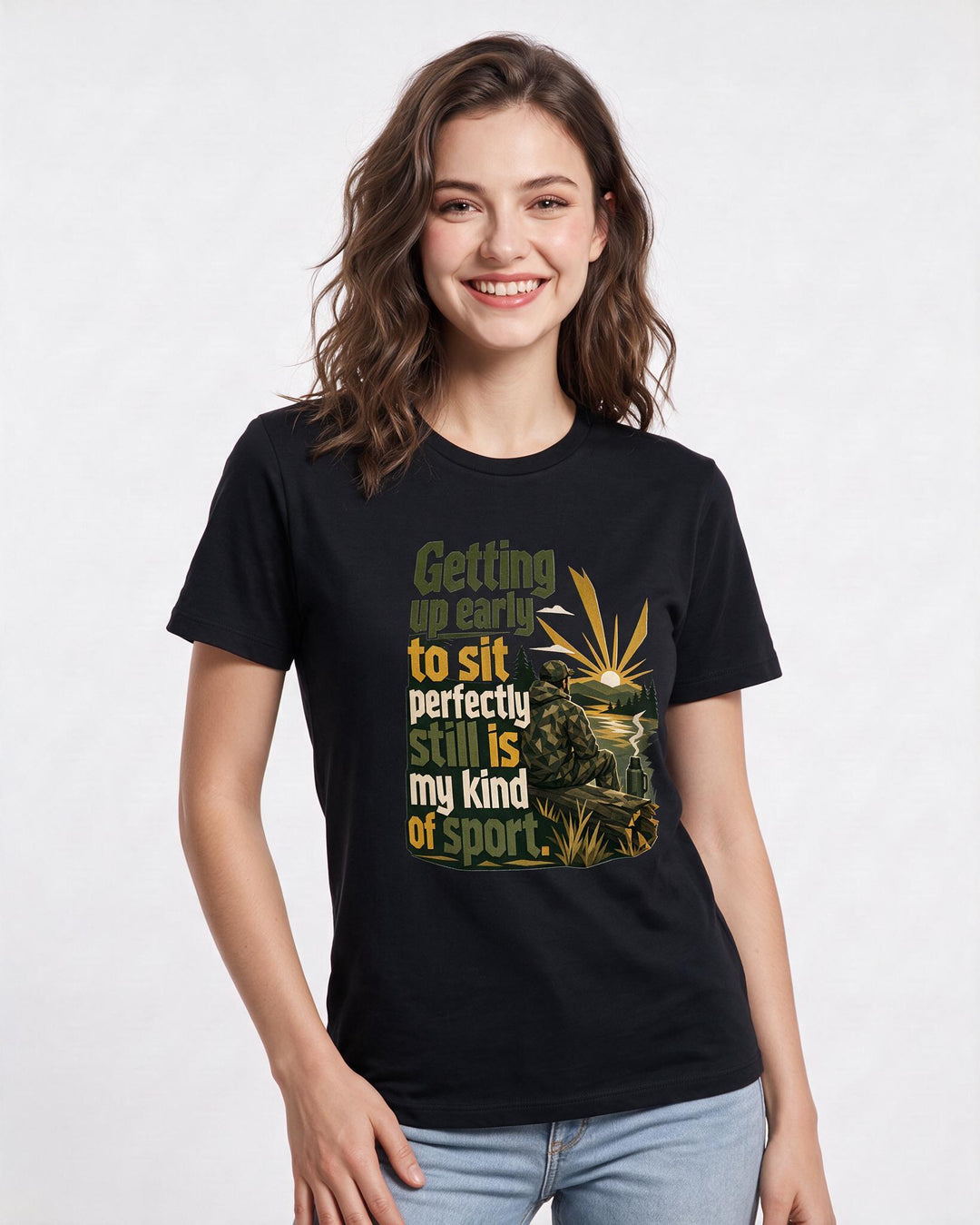 Hunting Black T-Shirt for Women – Everyday Expression Graphic Tee product image 3