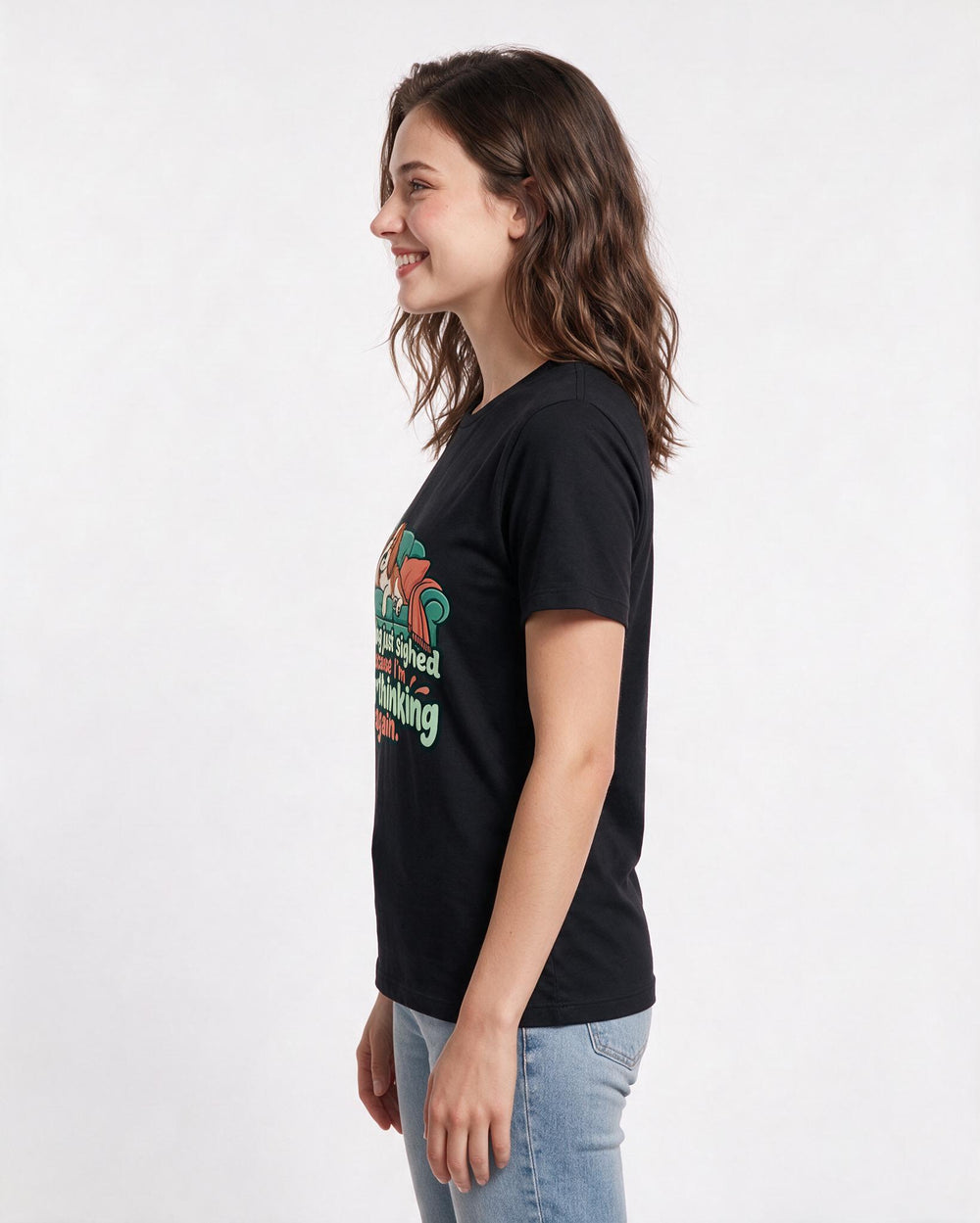 Meme Black T-Shirt for Women – Everyday Expression Graphic Tee product image 2