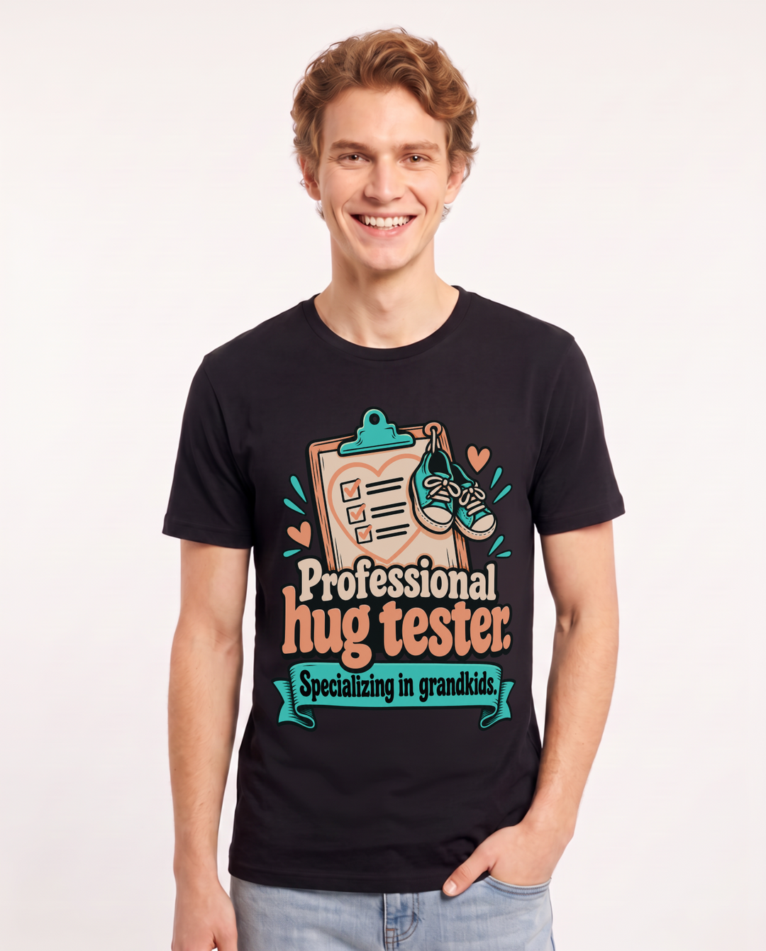 Grandparent Black T-Shirt for Men – Everyday Expression Graphic Tee product image 3