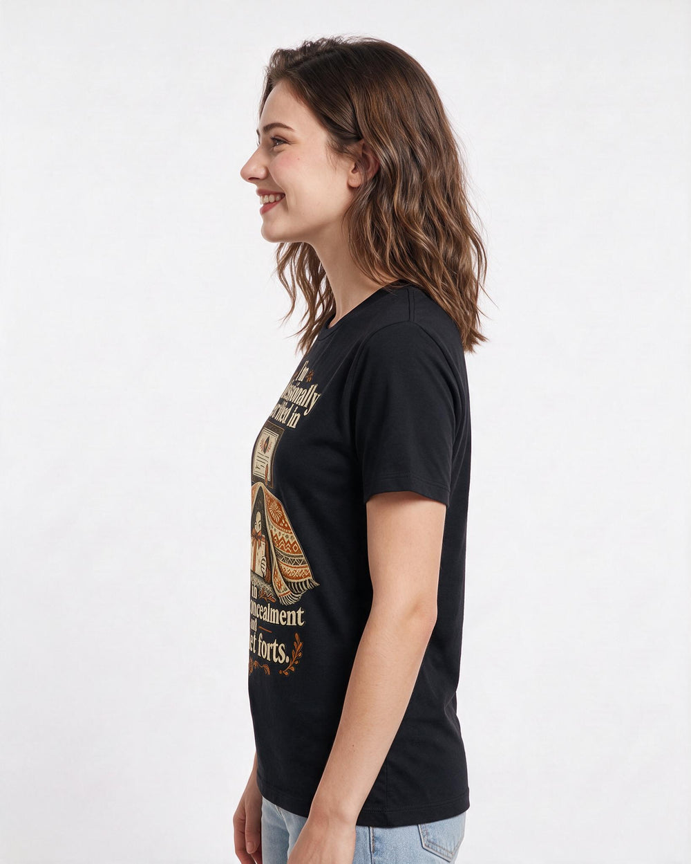 Christmas Black T-Shirt for Women – Holiday Theme Graphic Tee product image 2