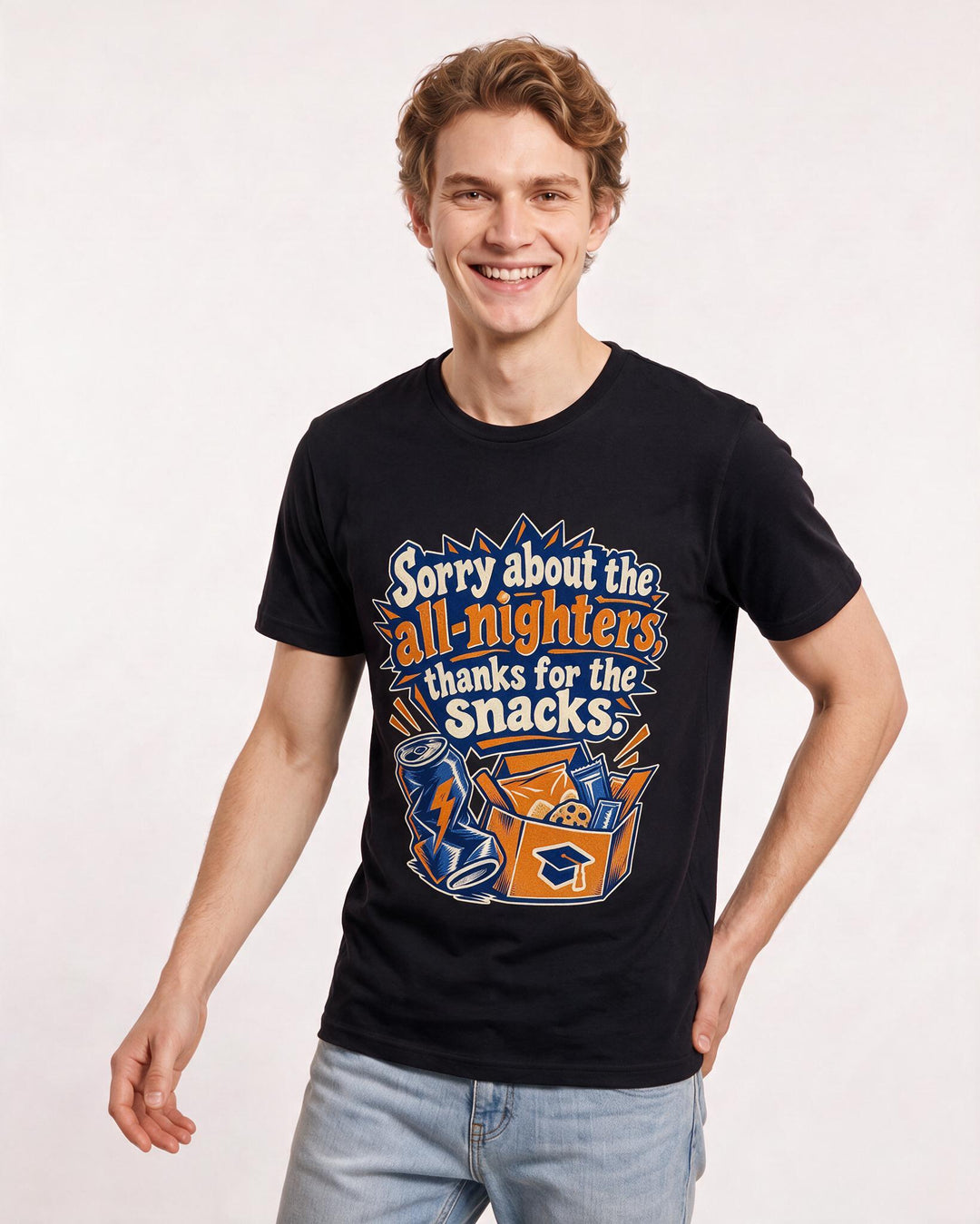 Graduation Black T-Shirt for Men – Everyday Expression Graphic Tee product image 1