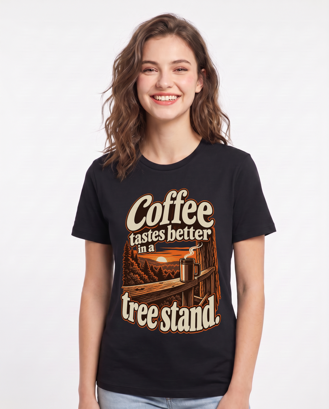 Hunting Black T-Shirt for Women – Everyday Expression Graphic Tee product image 3