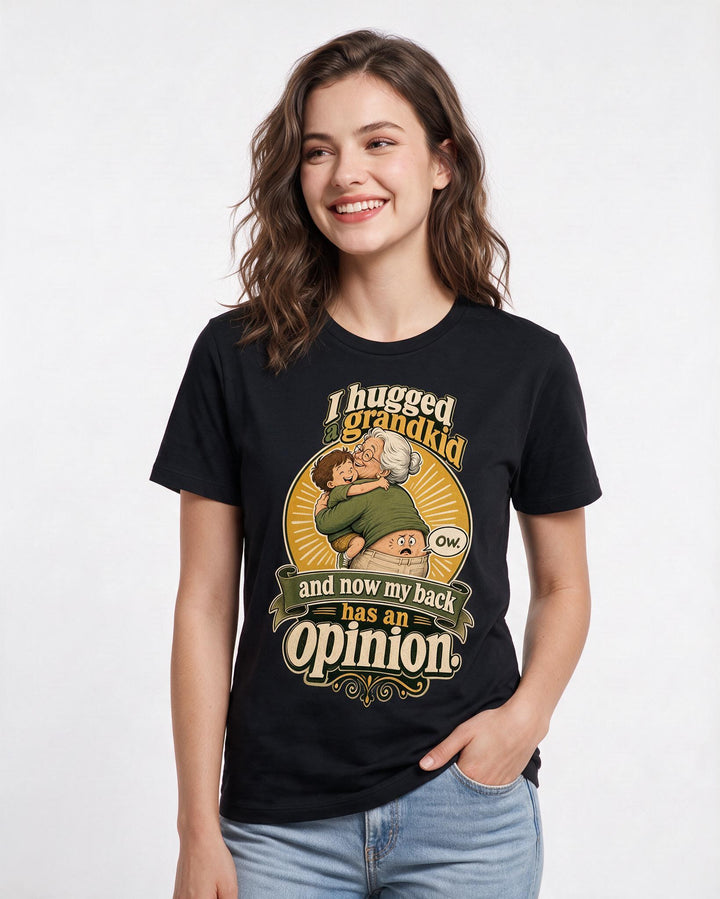 Grandparent Black T-Shirt for Women – Everyday Expression Graphic Tee product image 1