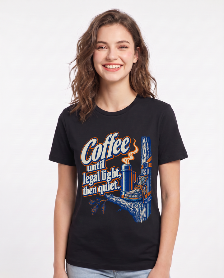 Hunting Black T-Shirt for Women – Everyday Expression Graphic Tee product image 3