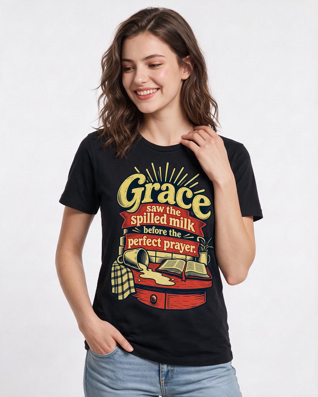 Christian Faith Black T-Shirt for Women – Everyday Expression Graphic Tee product image 1